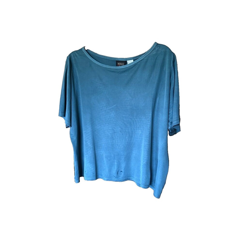 Mike & Tod 100% Silk Boat Neck Short Sleeve Tee Size XL